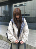 Yvonne Check Hood Cotton Boxy Fit Jumper