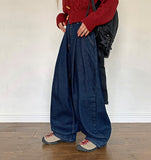 [unisex] Casim Pintuck Denim Wide Pants