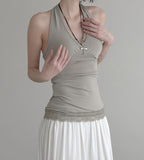 Illif Ruffle Scarf Sleeveless
