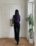 Inmode Brushed Banding Straight Slacks Pants