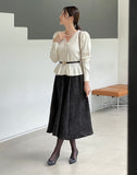 Sophia Flare Pearl Knit Cardigan