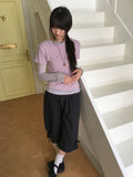 Sarun Color Layered Basic Round Short Sleeve Tee