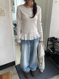 Hirushi Washing Wide Denim Pants