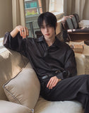 Locke Satin Tie Shirt