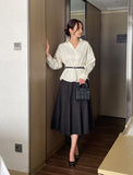 Julian Pintuck Pleats Long Skirt