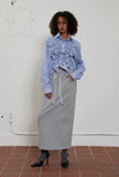shirring long sleeves shirt
