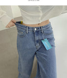 Banding Span Loose Bootcut Fit Denim Pants