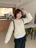 Menico Boucle Crop Cardigan