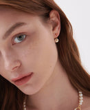 H-edition Dessert Ball Silver Pearl Earring