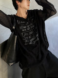 Muntz Grunge Mesh Printed Knit