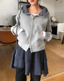 Dane Check Two-Way Hoodie Zip-Up