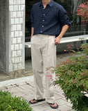 Rivet Linen Semi-Wide Slacks