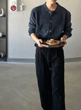 Cash Like Collar Button Cardigan Knit