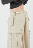 Military string cotton cargo pants