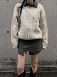 Det Cable Knit Sweatshirt