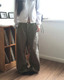 [Mink Brushed] Sonek Rustling Cotton Wide Cargo Pants
