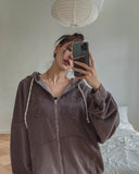 Noxie Pigment Embroidered Two-Way Hood Zip Up