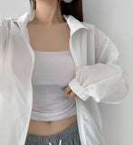 Daily Collar Light Shibori Windbreaker