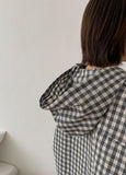 [unisex] Kanbilli Check Over Hooded Short Sleeve Shirt