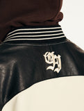 Studio Leather Varsity Jacket