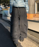 Koi cut brushed denim cargo pants