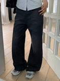 Tox Washing Cut Wide Denim Pants