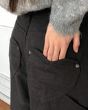 Lesion Pocket Strap Balloon Fit Cotton Long Pants