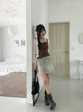 Rattan Vintage Washed Surgical Mini Skirt