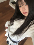 Pale One Piece Cardigan Layered Set