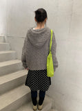Silten Cable Hooded Wool Knit Cardigan