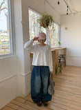 [unisex] Pihyo Carpenter Balloon Denim Wide Pants