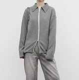 Porine Two-Way String Zip-Up