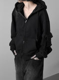 (unisex) Ketrick Pocket Two-Way Hooded Zip-Up