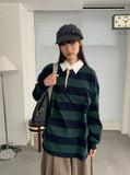 Kiyan Collar Stripe Over Long Sleeve Tee