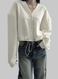 Tudy String V-Neck Cardigan