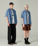 Cool Summer Stripe Pigment Short Sleeve Shirt