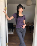 Paulver Eyelet Bootcut Pants