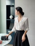 Moen frill lace blouse