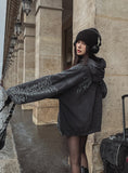 Eike printed balloon hoodie