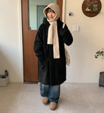 [unisex] Nerodi Fleece Hood Long Coat