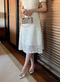 Love Square Flower Flare One Piece