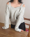 Olber loose fit string off shoulder knit