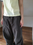 Dason Button Parachute Banding String Pants