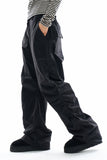 Cinch side shirring nylon pants