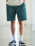 Pleat pigment washing short pants