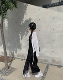 Chika strap nylon long skirt
