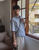 Aaron Summer Basic Half Crop Shirt