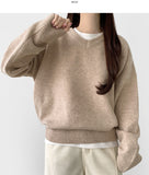 Wool Acrylic Blend V-neck Loose Fit Avant Knit