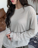 Runed Stripe Linen T-shirt