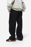 Curved Wide Denim Pants